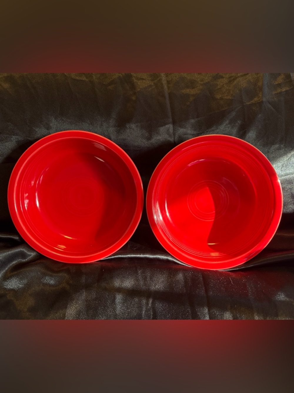 2 Red Fiesta bowls in good condition